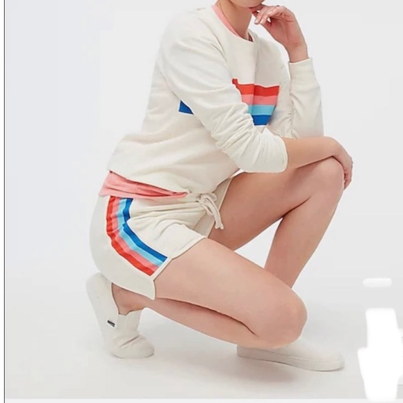 JCREW Factory multicolor stripe light sweatshirt - Picture 2 of 8